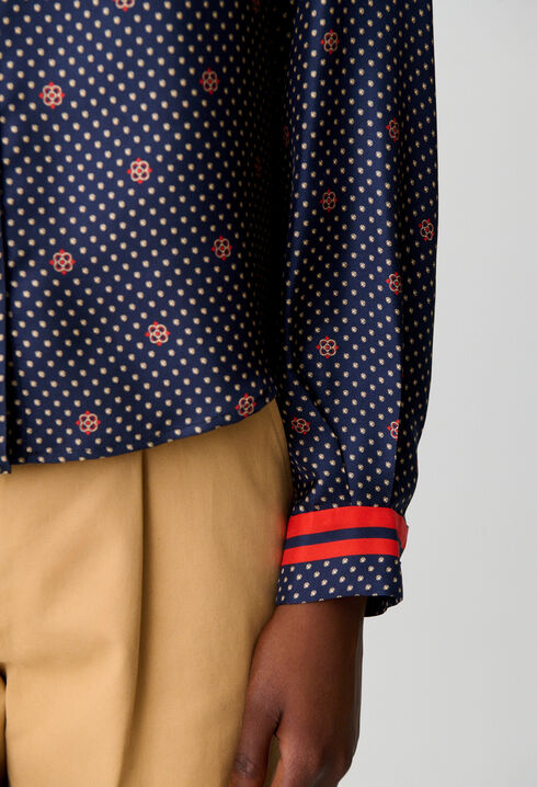 Printed silk shirt