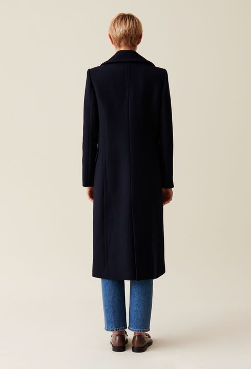 Long double-breasted coat