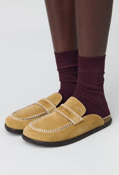 Suede Mules