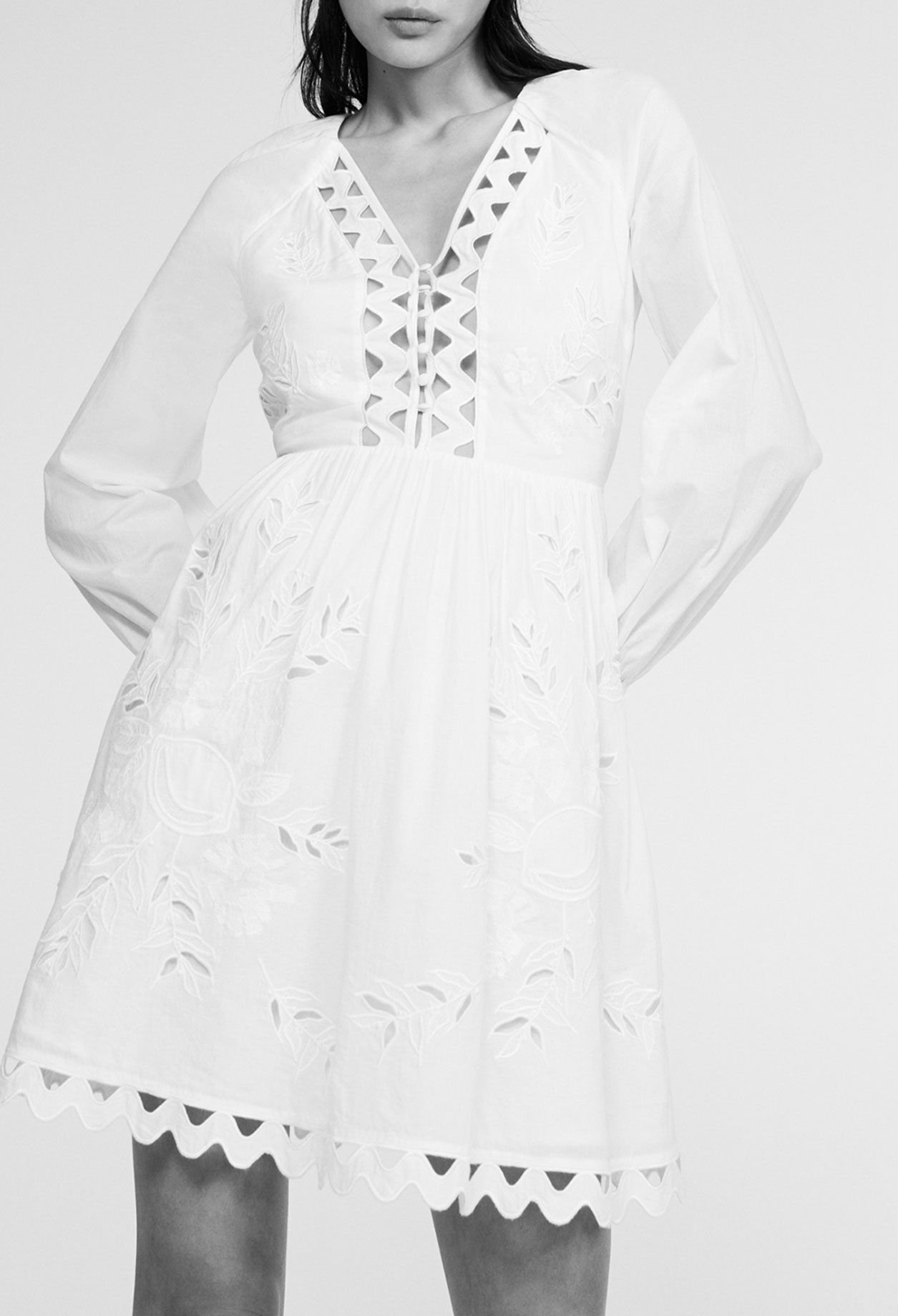 White openwork dress