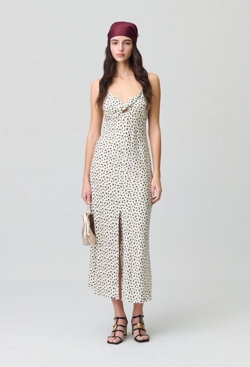 Satin Floral Maxi Dress
