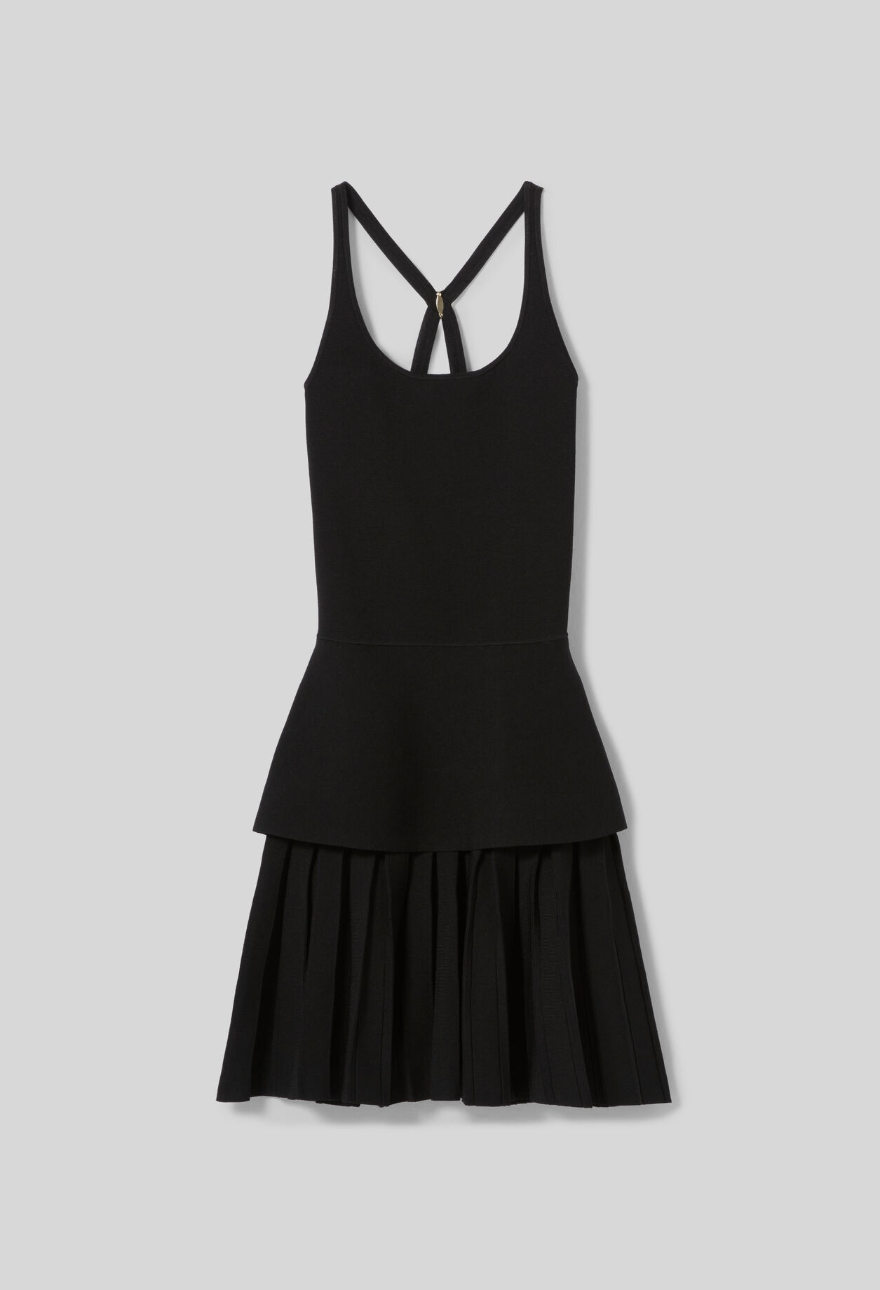 Knit dress with criss-cross straps