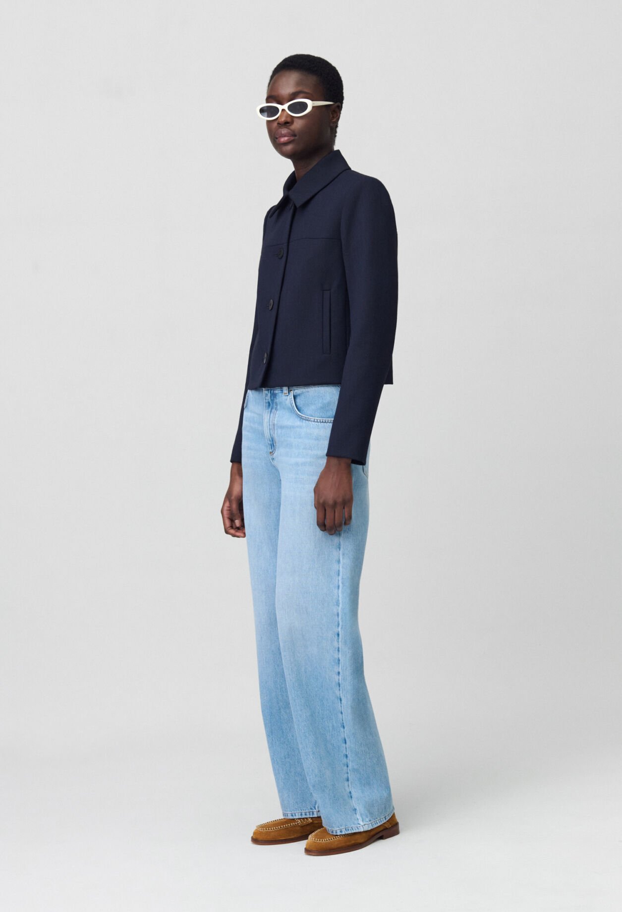 Navy boxy jacket