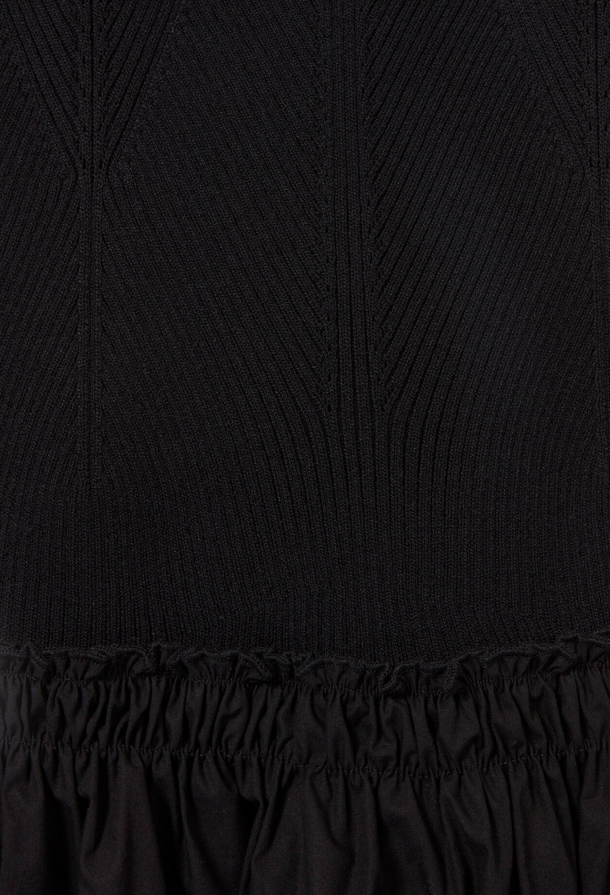 Midi dress with knit bodice