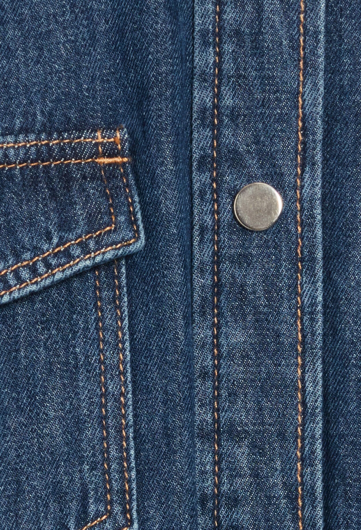 Mid blue denim short dress