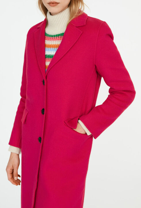 Manteau droit mi-long