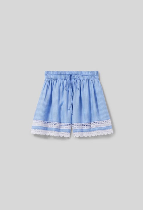 Striped Lace Shorts