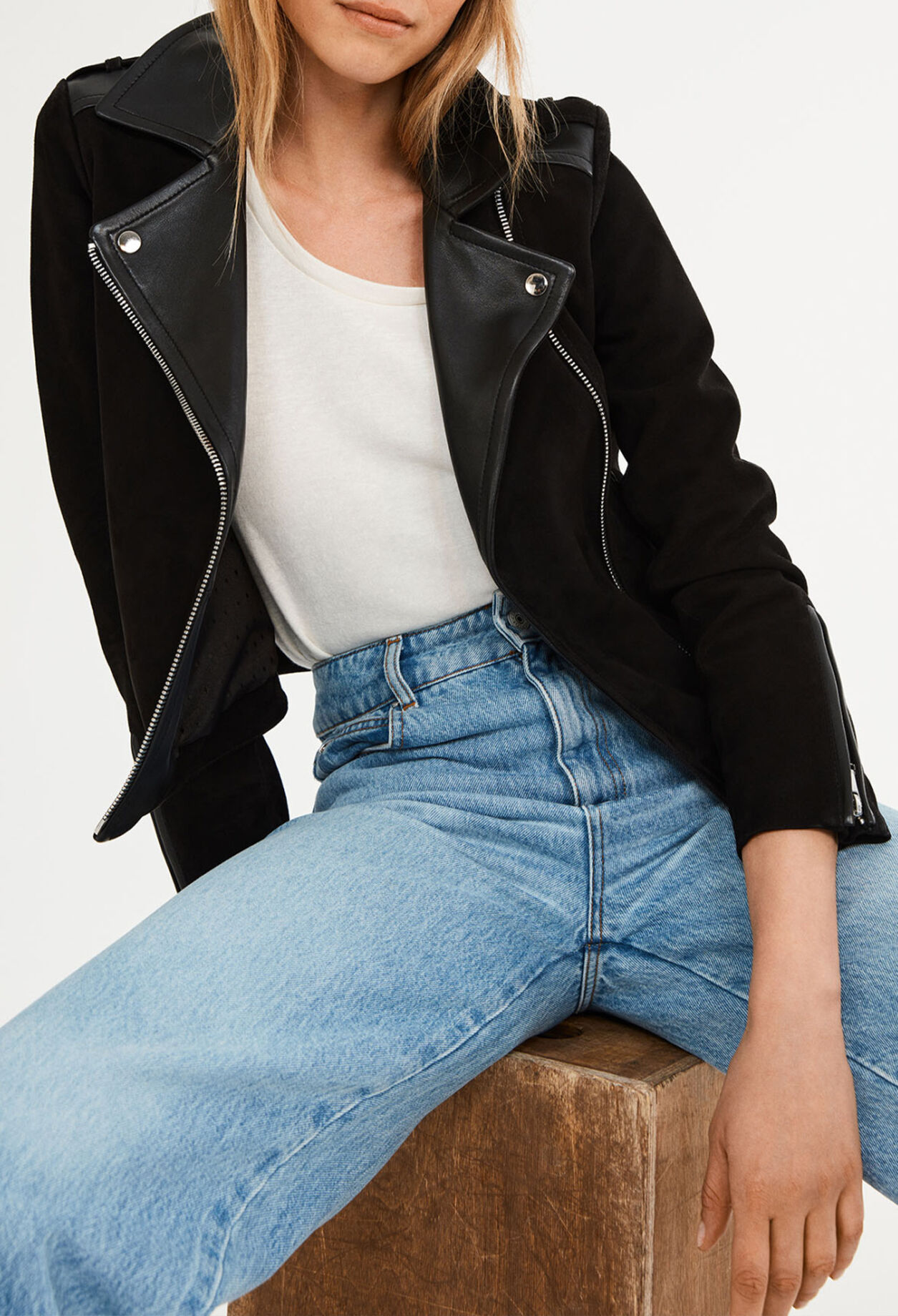 Black leather jacket