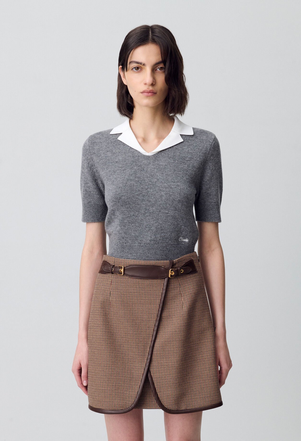 Houndstooth Mini Skirt