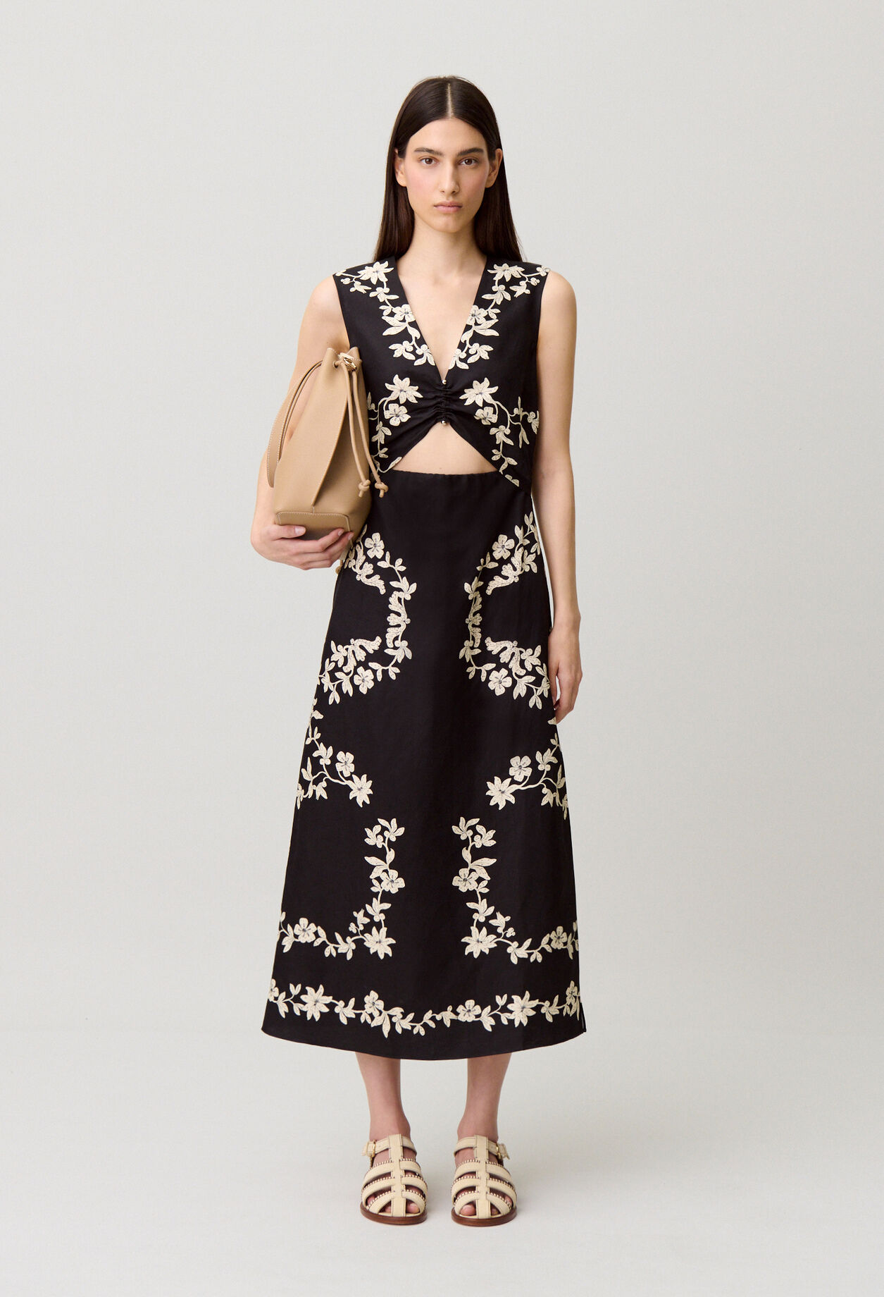 Mid-length floral print dress