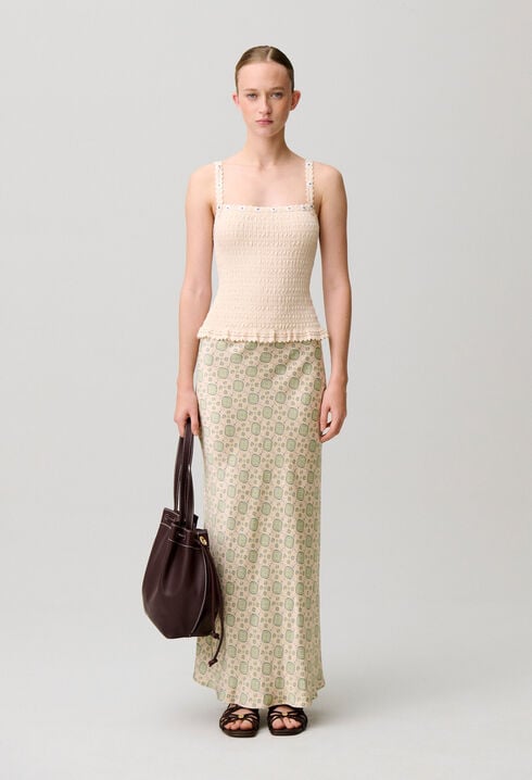 Flowy printed skirt