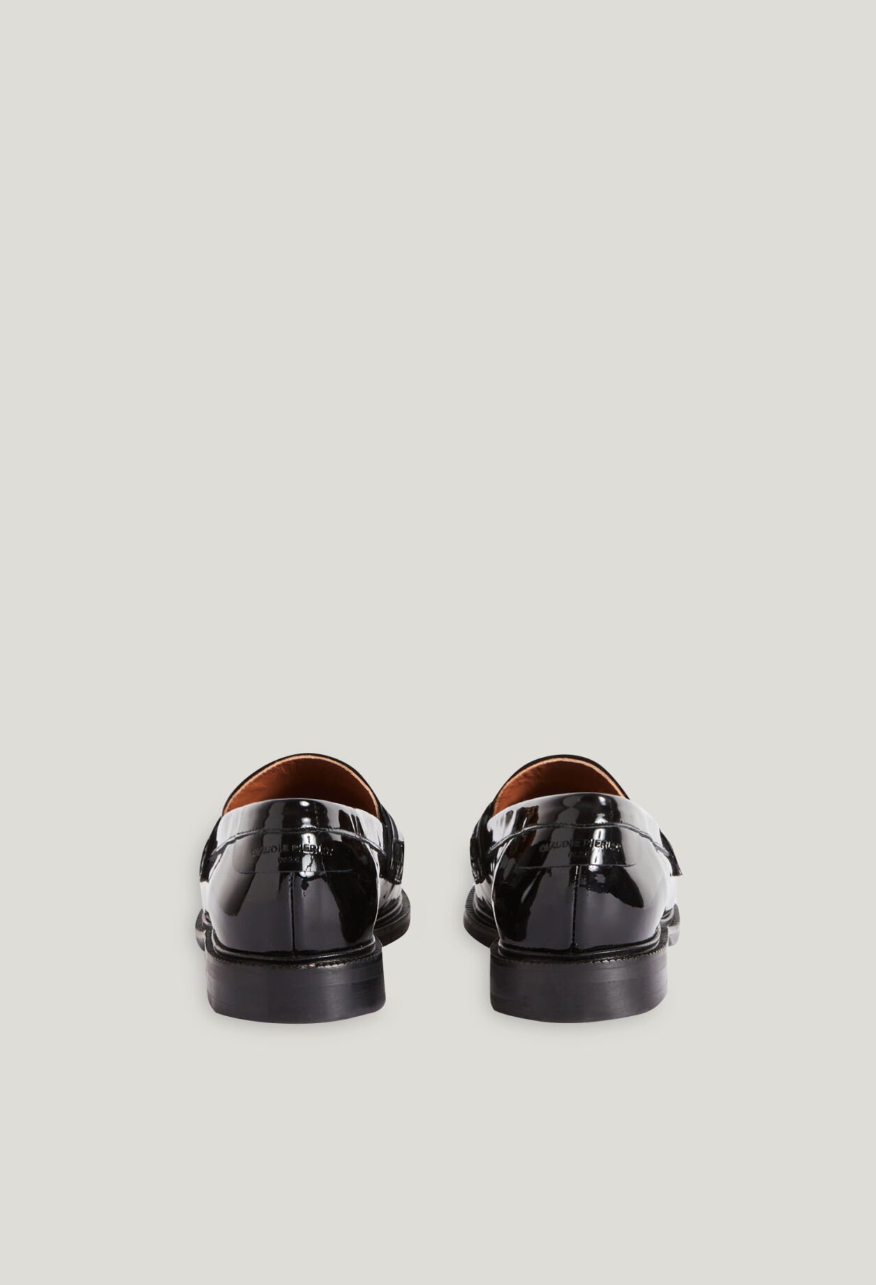 Black patent loafers