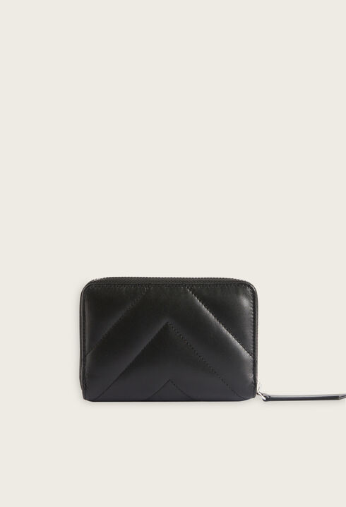 Quilted leather wallet