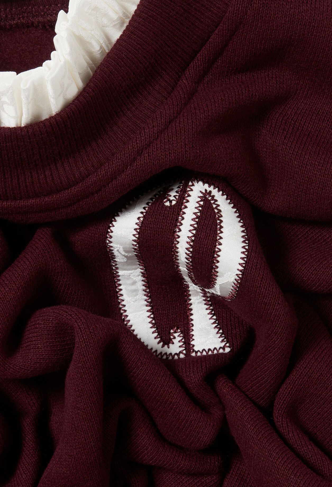 Victorian collar cotton sweatshirt