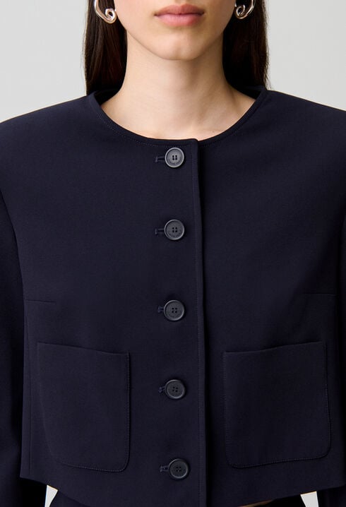 Round neck jacket