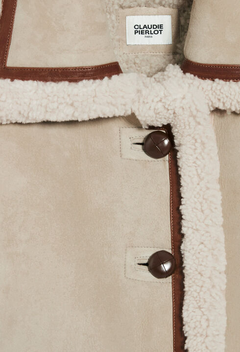 Beige shearling jacket