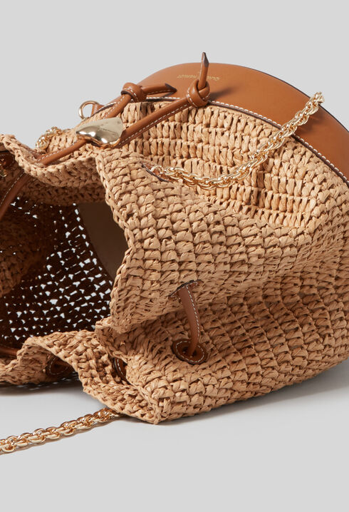 Woven Basket Bucket Bag