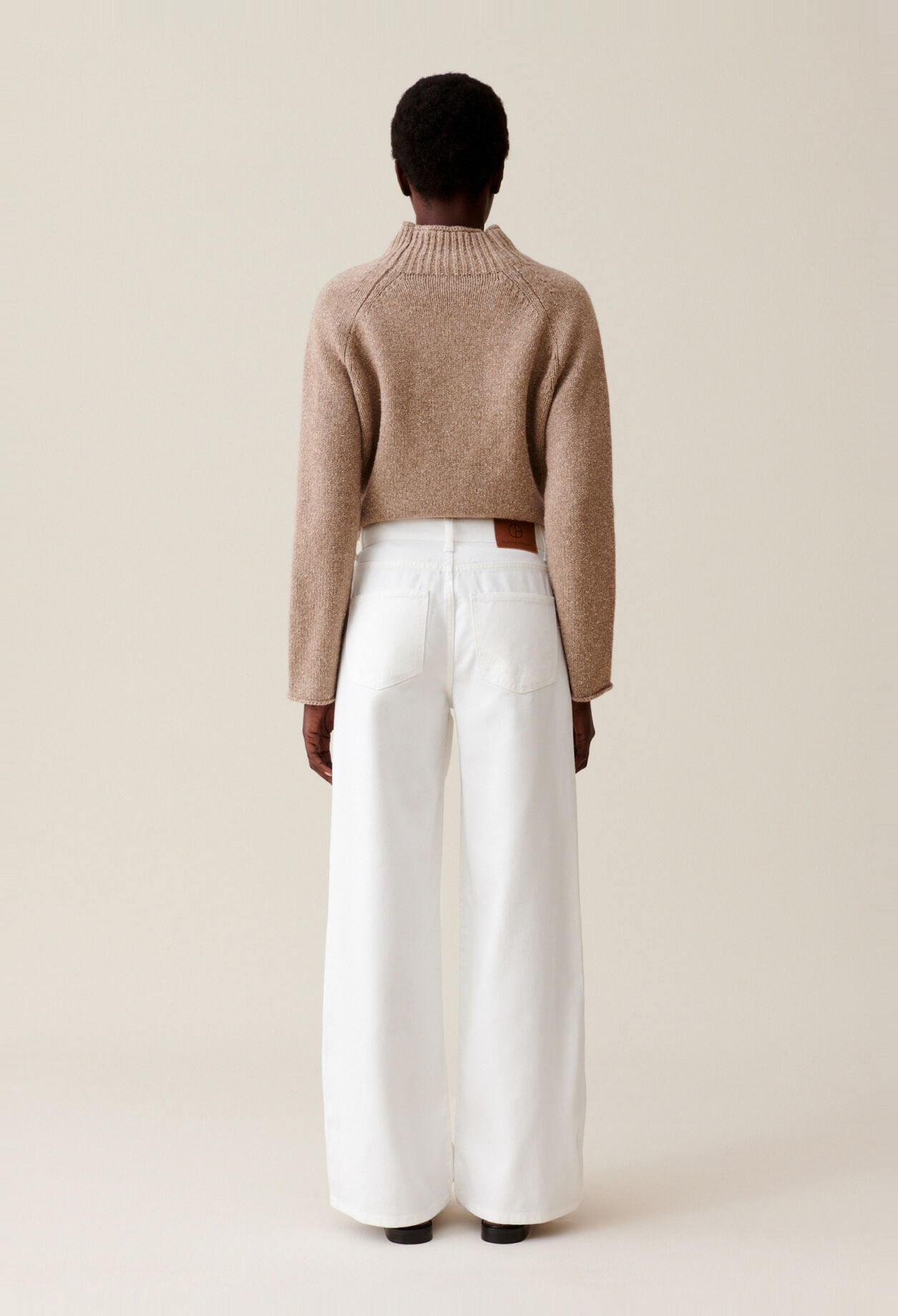 Ecru Michel Baggy Straight Jeans