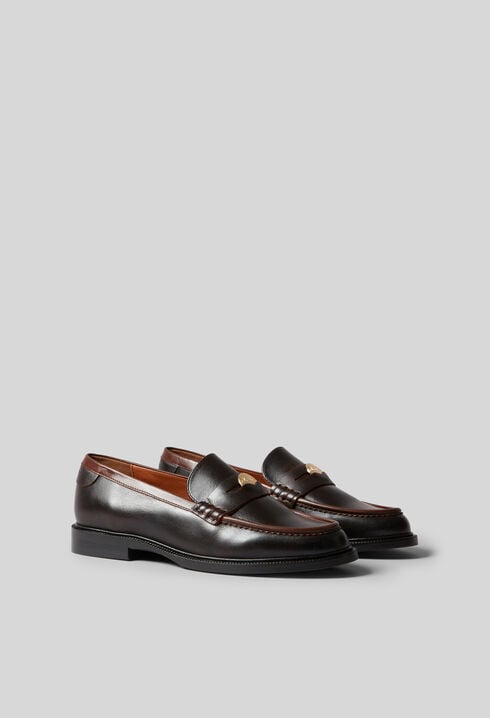 Chocolate Leather Loafers