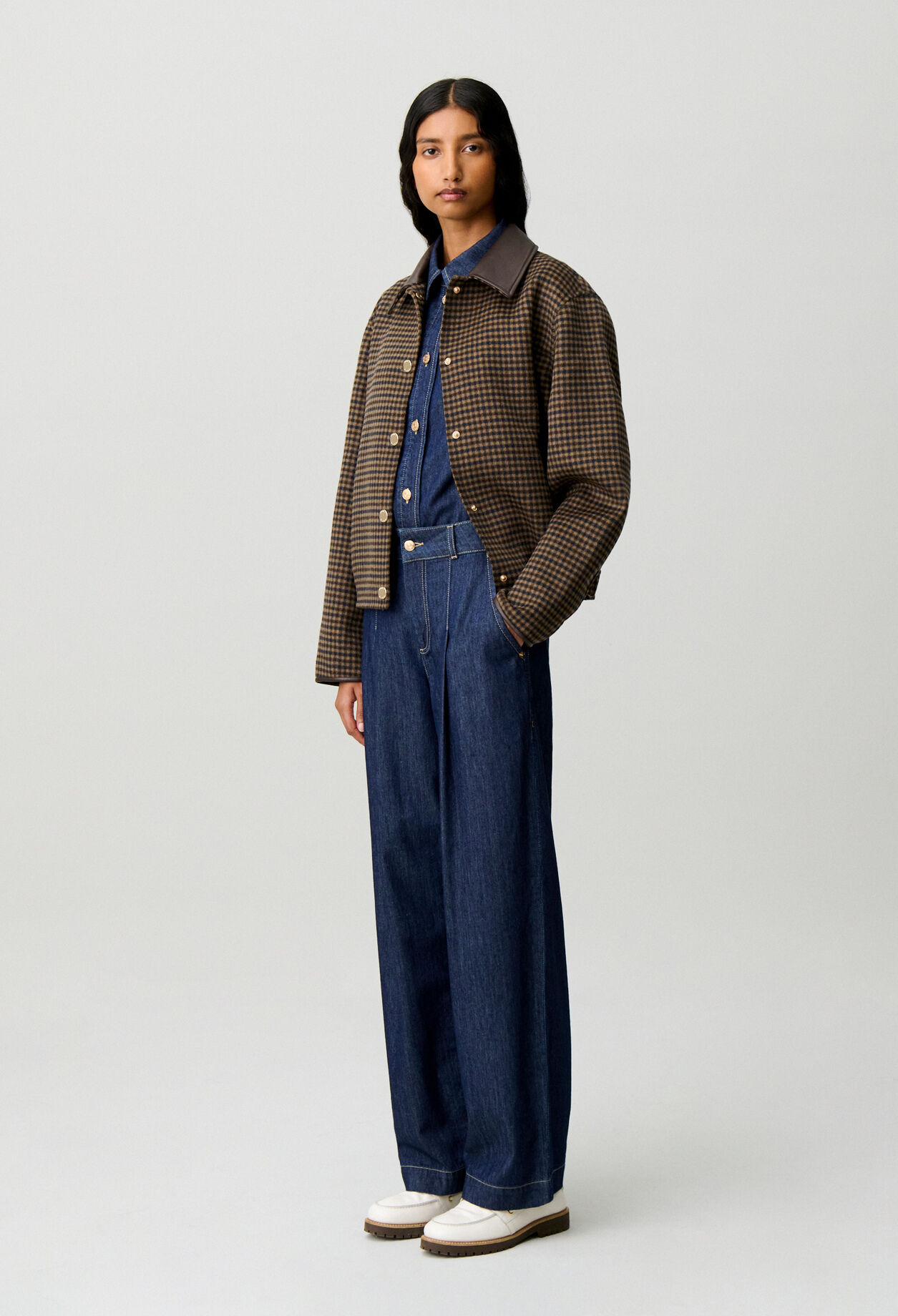 Straight soft denim jeans