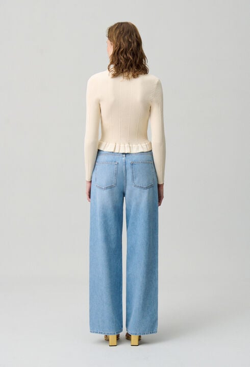 Buttoned Fine-Knit Cardigan