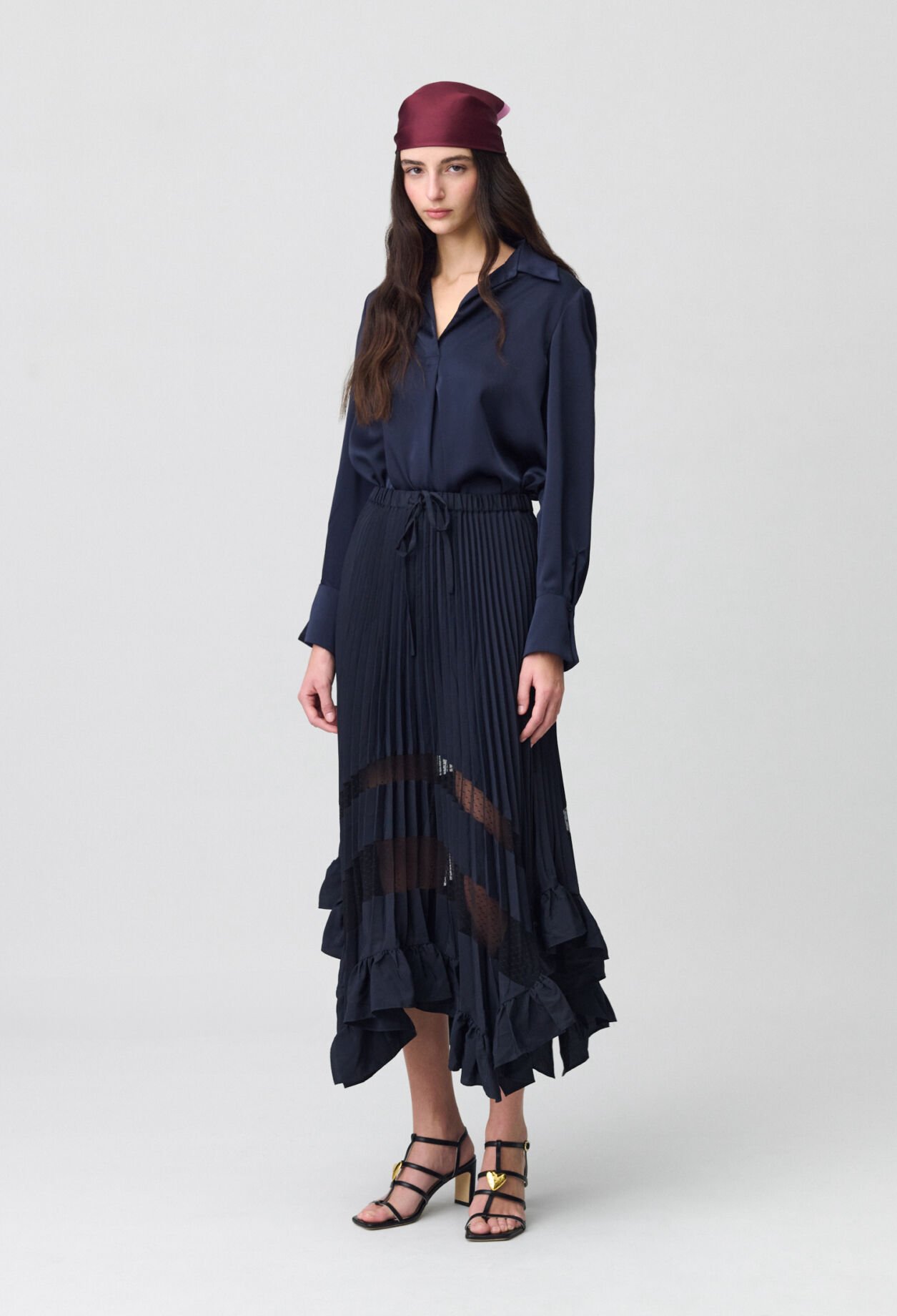 Midi pleated skirt 