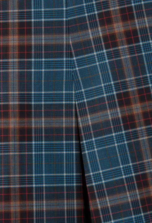 Checked wool skirt