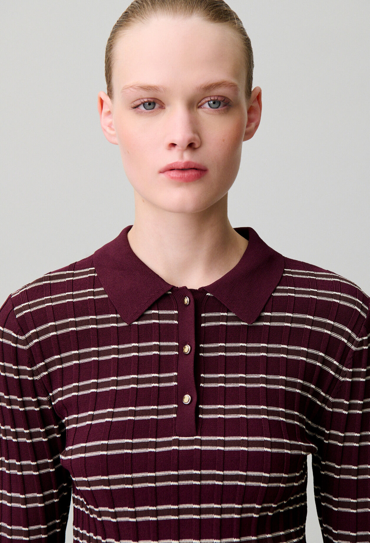 Multicoloured striped knit jumper