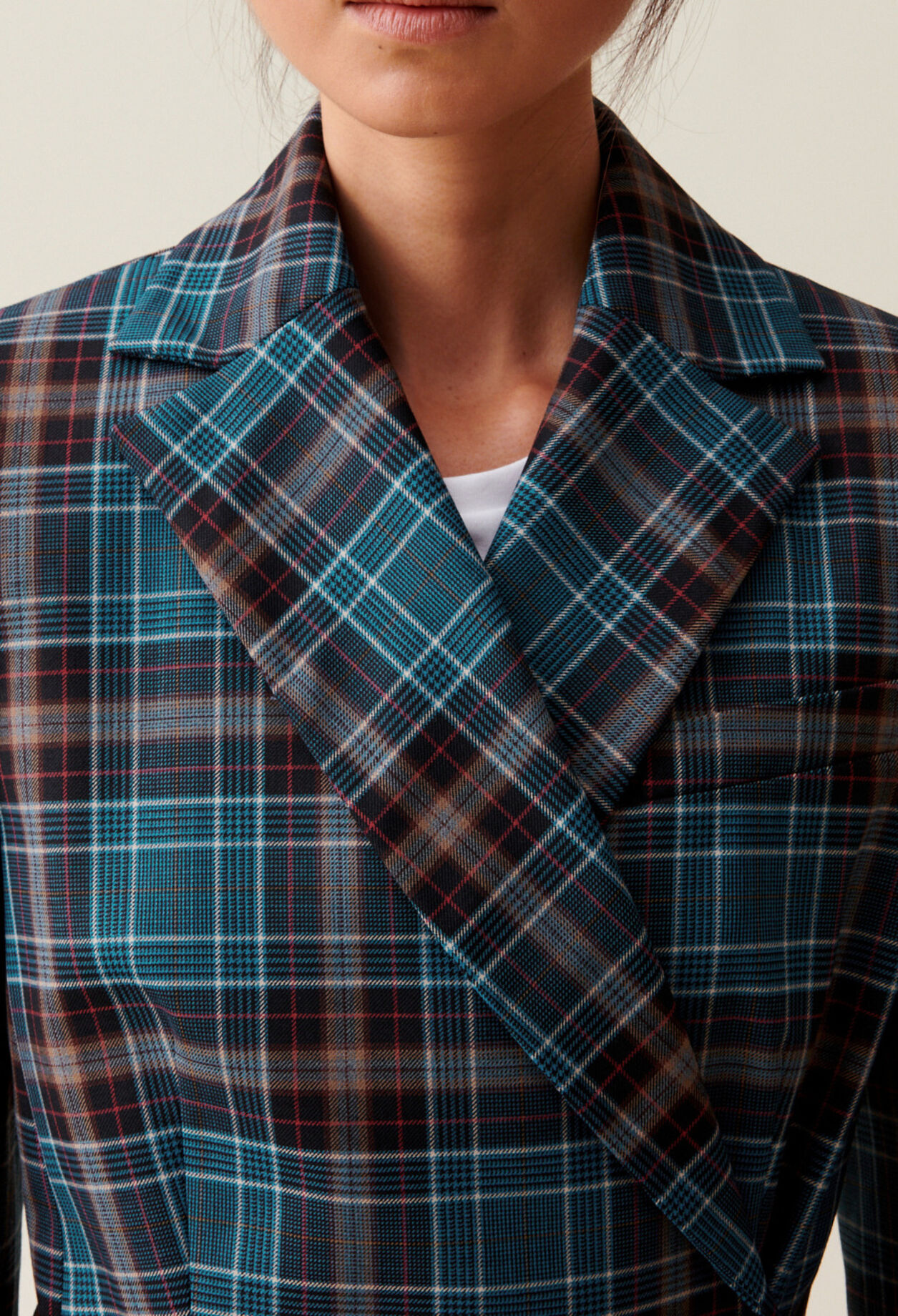 Checked blazer