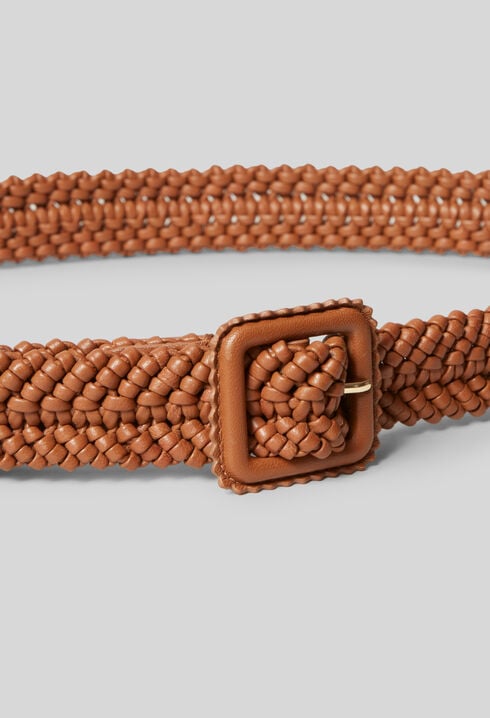 Braided leather belt