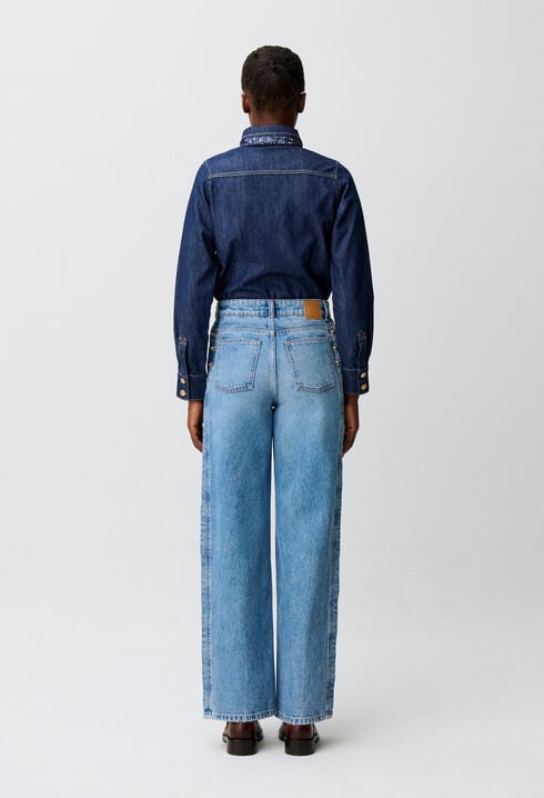 Organic cotton jeans gold details