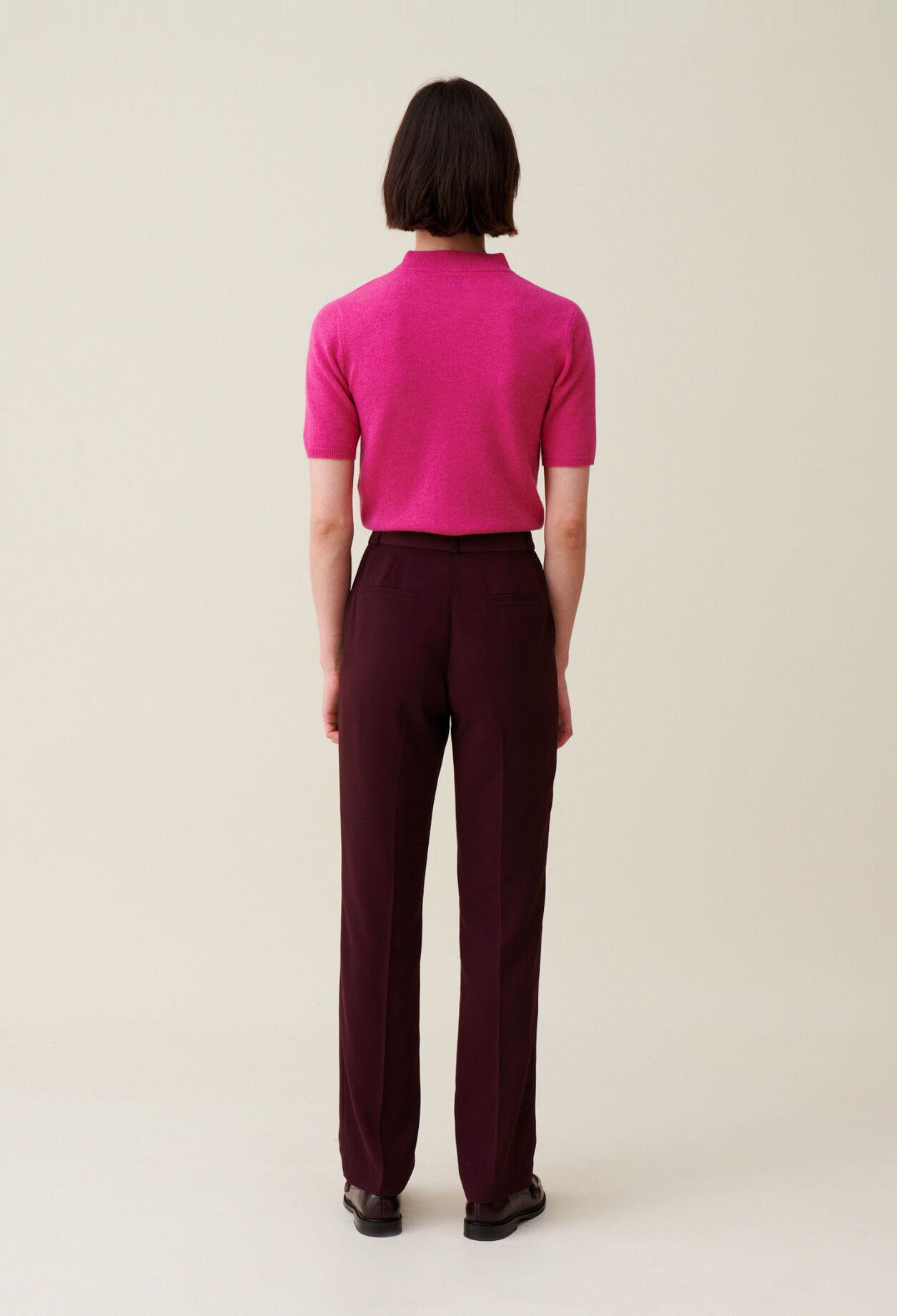 Cigarette-cut Tailored Trousers