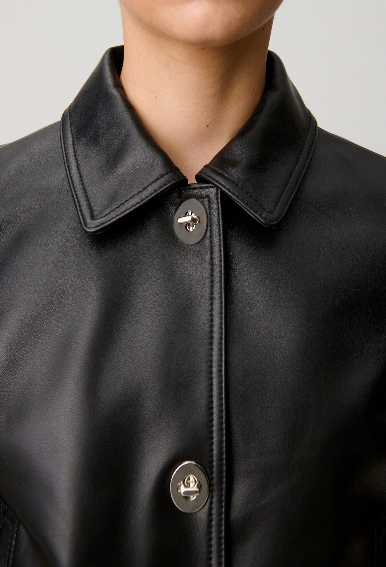 Cropped Leather Jacket