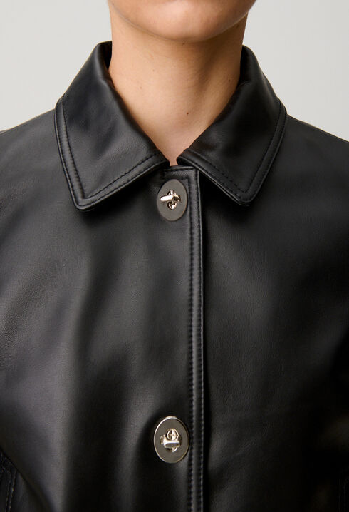 Cropped Leather Jacket