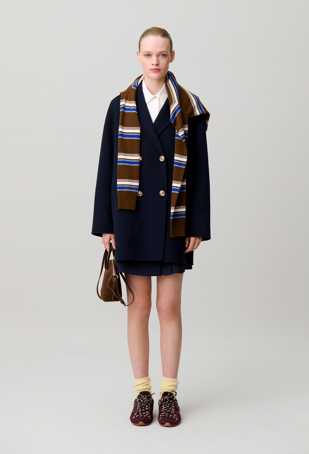 Tailored collar wool coat