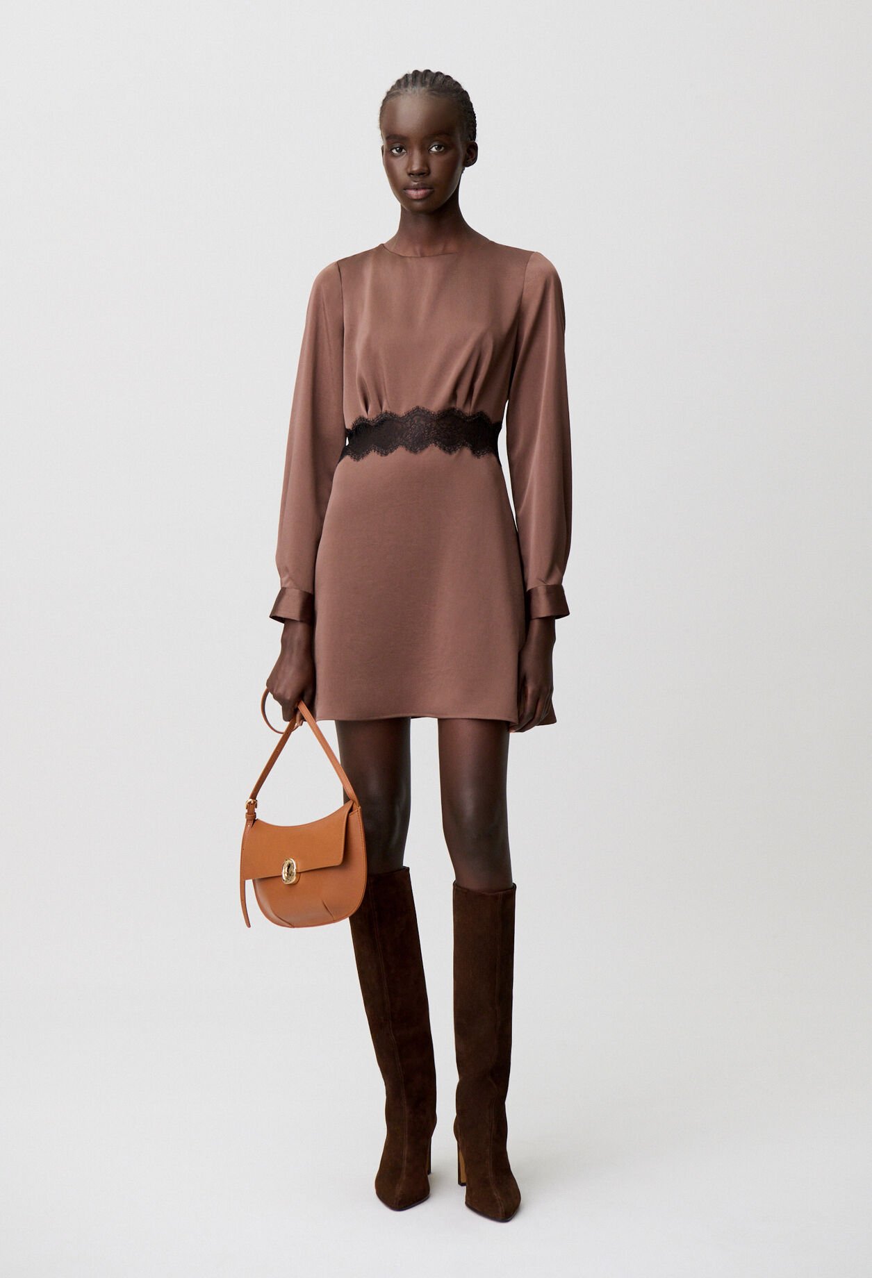 Satin flowly mini dress