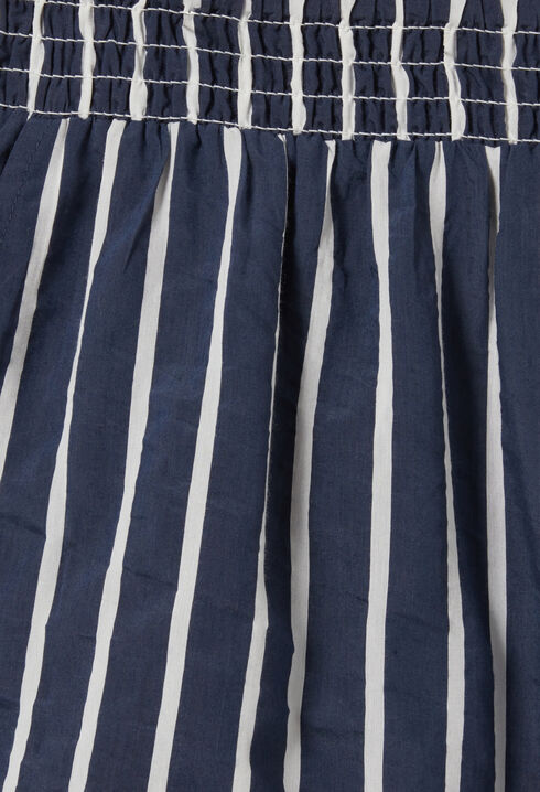 Striped ruffled shorts