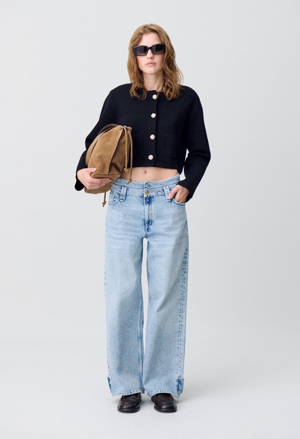 Straight denim jeans