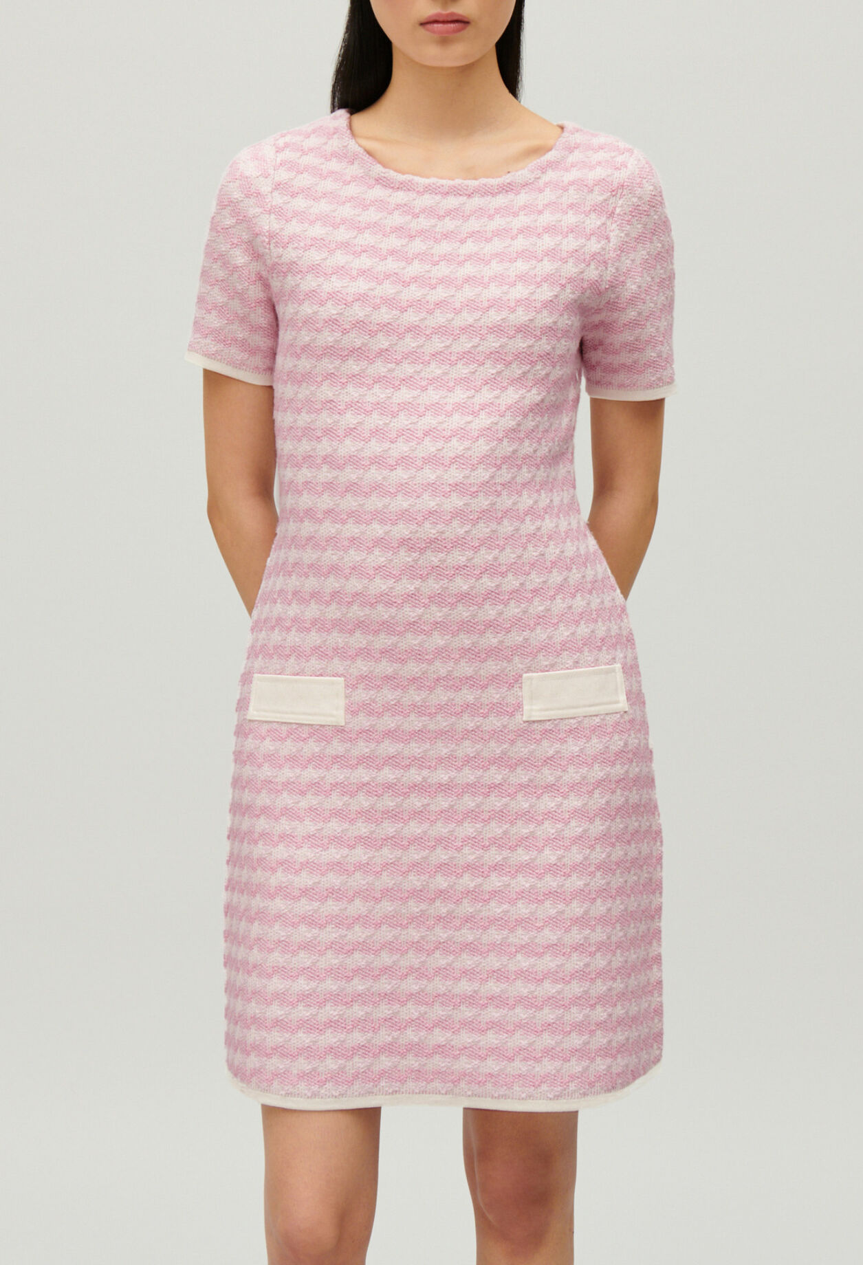 Two-tone knit dress