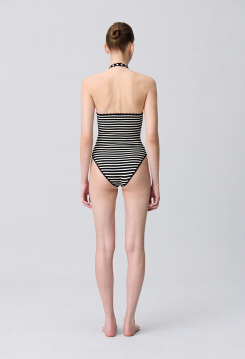Fine Knit Striped Bodysuit