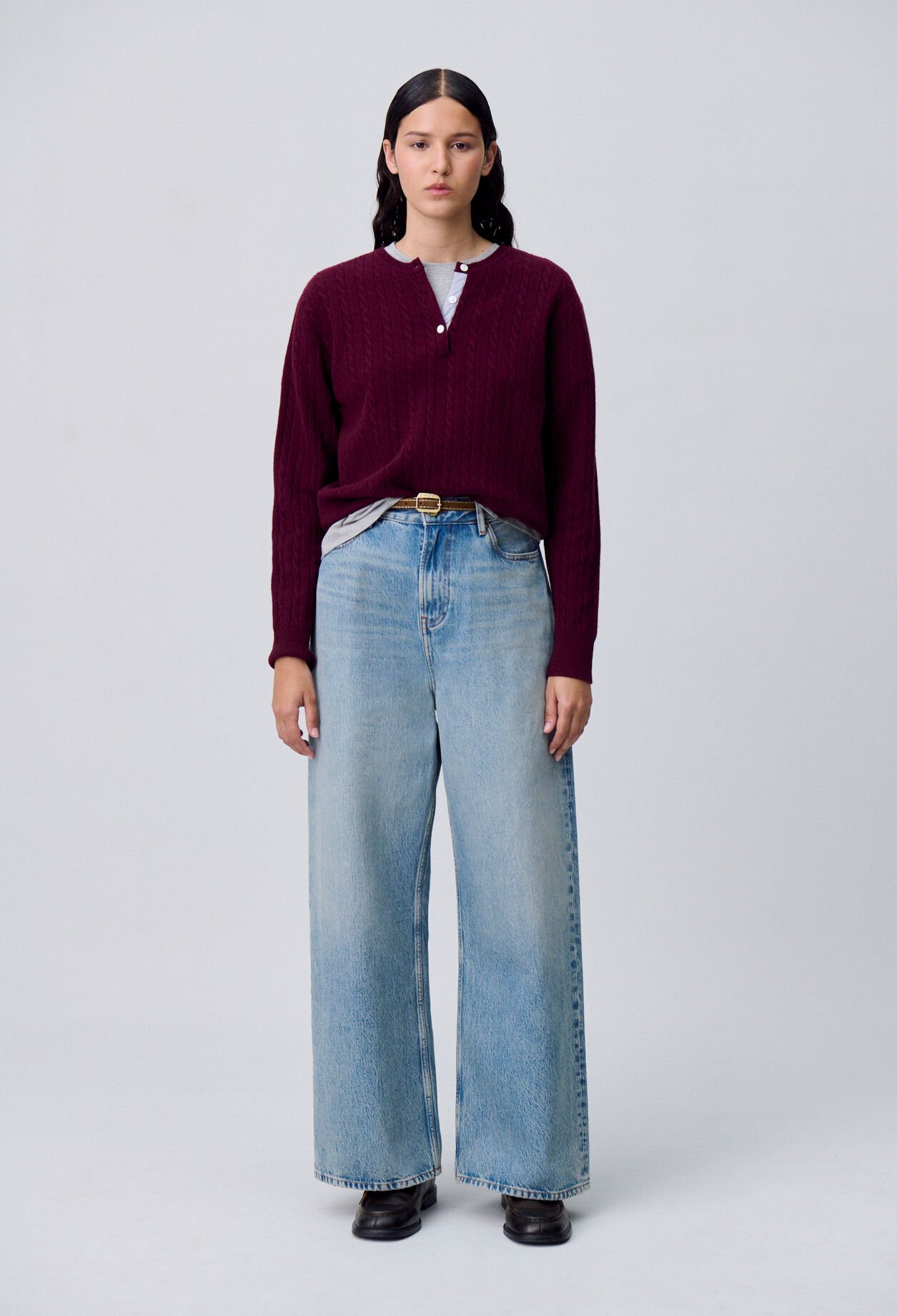 Henley Knit Sweater