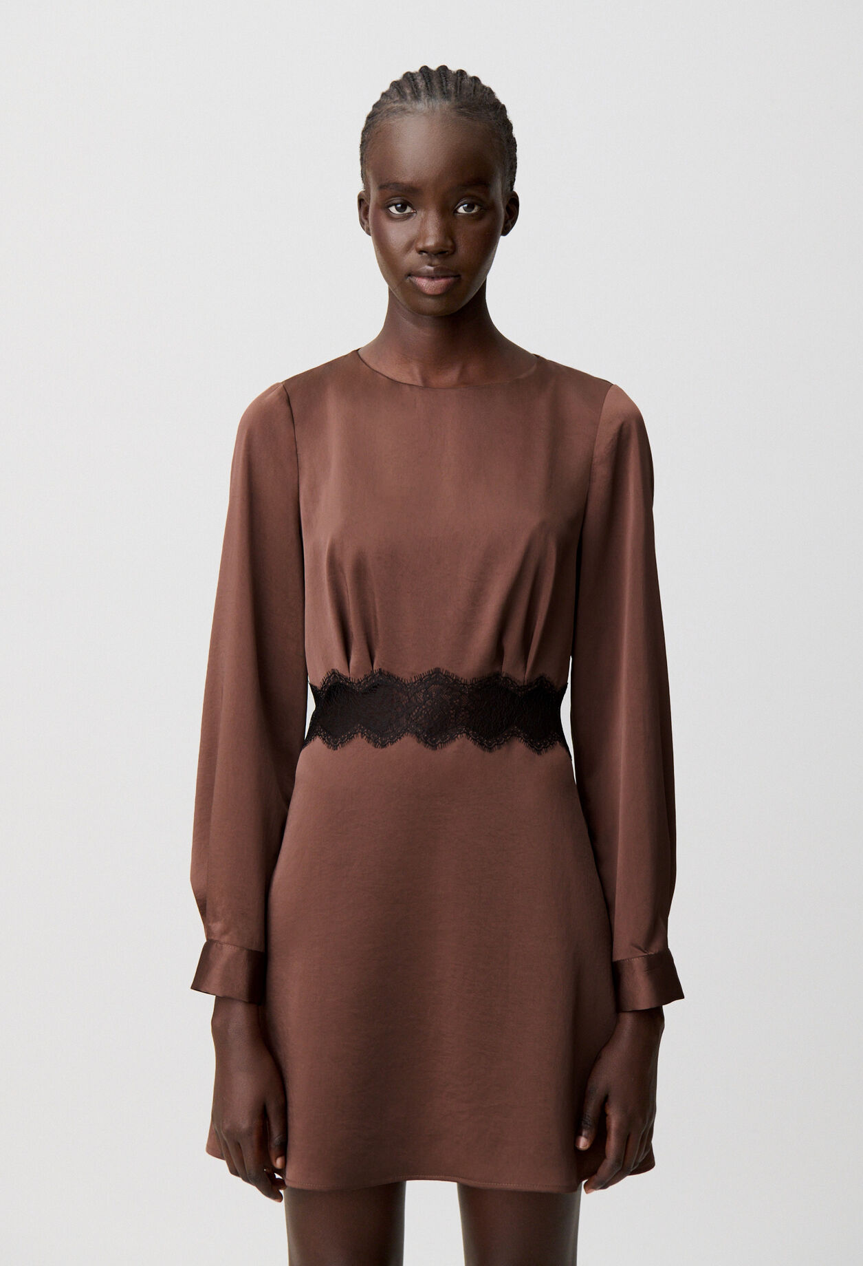 Satin flowly mini dress