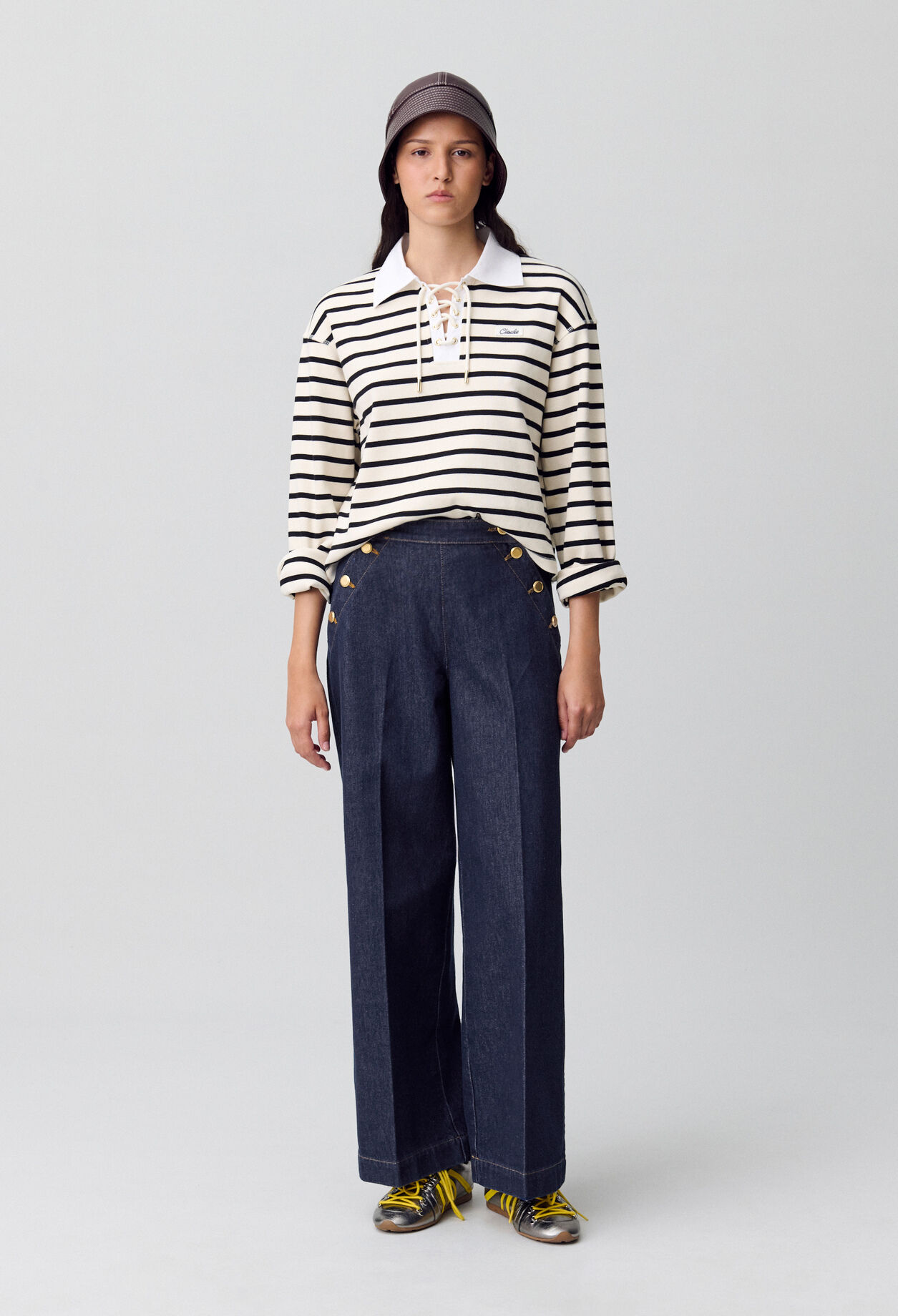 Wide-Leg Sailor Jeans