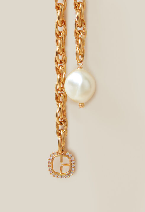 Gold chain earrings