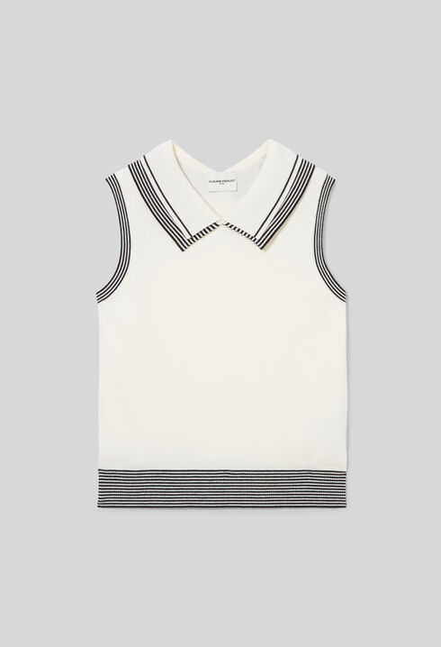 Striped knitted top