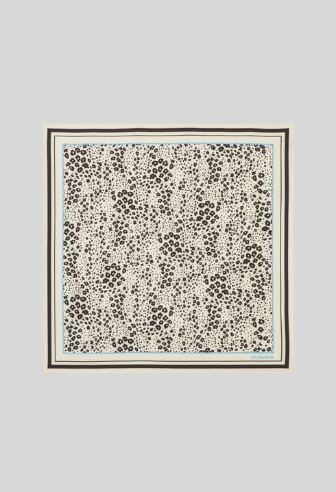 Leopard silk scarf