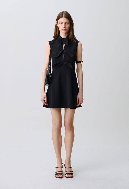 Short tie-neck dress