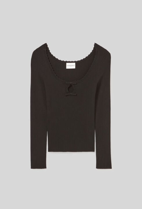 Long sleeve fine knit top
