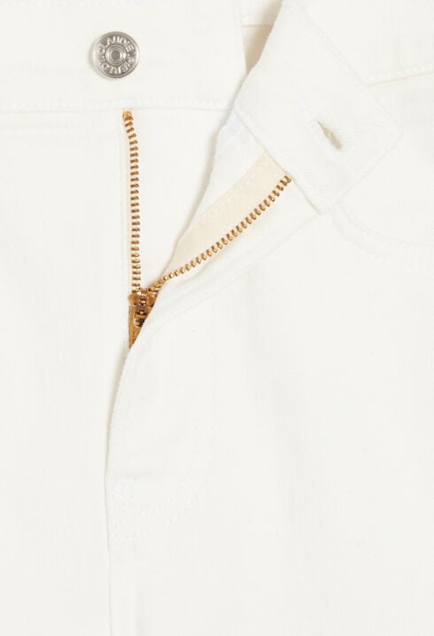 Ecru straight-fit jeans