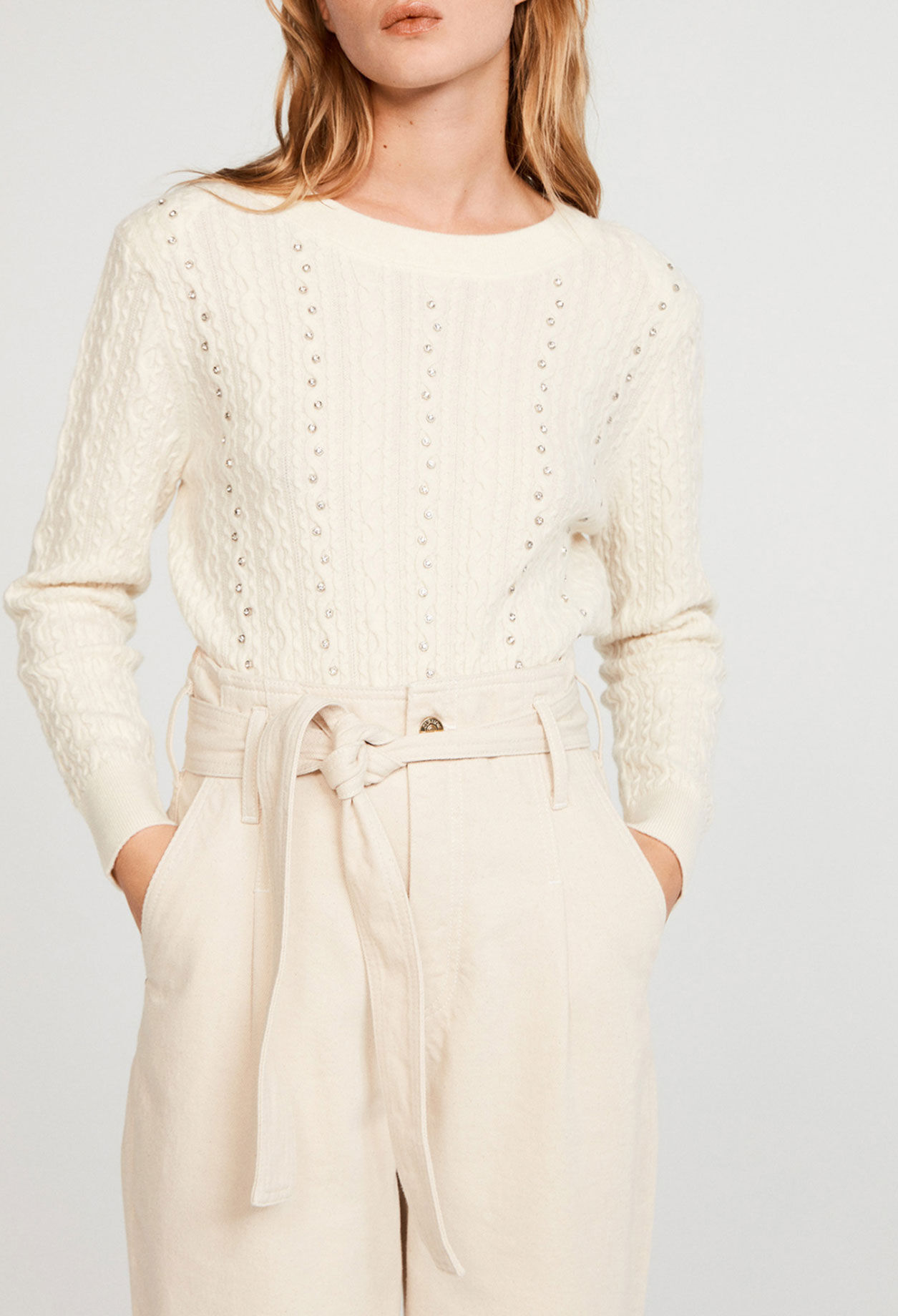 Rhinestone pullover